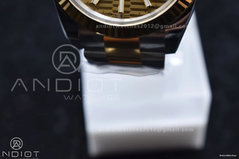 126333 YG 904L Oyster DateJust SS YG Steel Dial 41 Textured Edition Best Clean Sleek 608 VR 1:1 on Bracelet 0713
